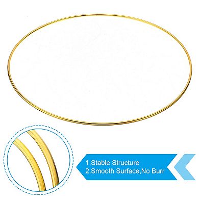 8" Dream Catcher Rings, 6 Pcs Metal Macrame Wreath Floral Round Ring Hoop