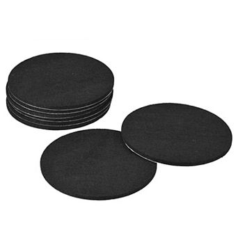 Furniture Pads, 8 pc 5"- Round Self Adhesive Felt Furniture Pads, Floor Protectors Black