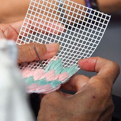 4Pcs Plastic Mesh Canvas Sheet 8.27"x11" 14 Count 0.8mm Hole Blank Canvas for Embroidery Needlepoint