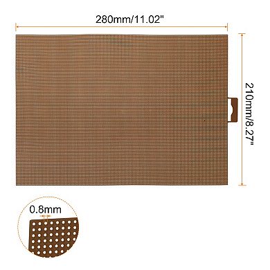 4Pcs Plastic Mesh Canvas Sheet 8.27"x11" 14 Count 0.8mm Hole Blank Canvas for Embroidery Needlepoint