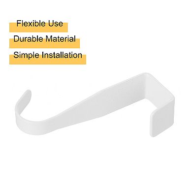 Over the Door Hook, 16 Pack Carbon Steel Cabinet Door Single Hooks, Metal Door Hanger