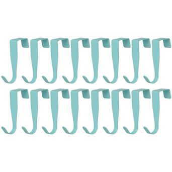 Over the Door Hook, 16 Pack Carbon Steel Cabinet Door Single Hooks, Metal Door Hanger
