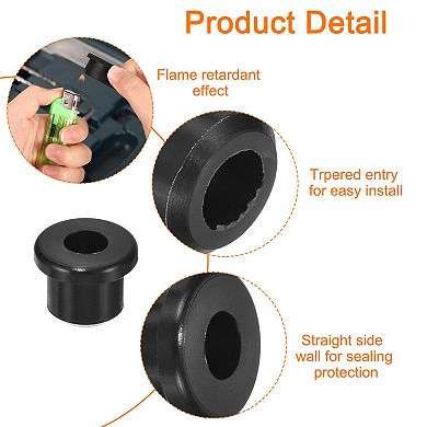 36Pack Silicone Rubber Grommets 3/8" Drill Hole, 1/4" ID Top Hat Hole Plug Grommet