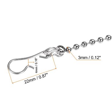 Toilet Flapper Chain, 26cm Toilet Handle Lever Lift Flush Replacement Ball Chain, Pack of 6