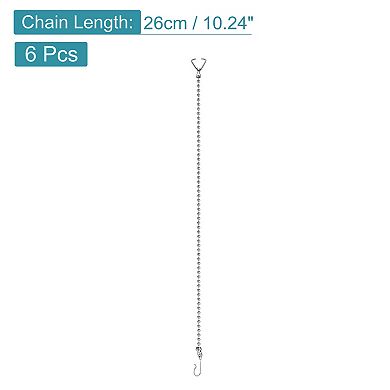 Toilet Flapper Chain, 26cm Toilet Handle Lever Lift Flush Replacement Ball Chain, Pack of 6