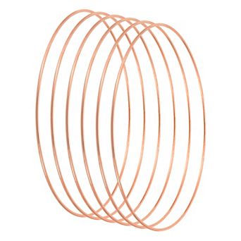 11.8" Dream Catcher Rings, 6 pc Metal Macrame Wreath Floral Round Ring Hoop