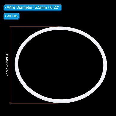 5.7" Dream Catcher Rings, 30 Pcs Plastic Macrame Wreath Floral Round Ring Hoop White