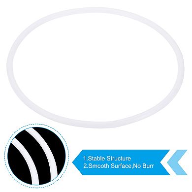 5.7" Dream Catcher Rings, 30 Pcs Plastic Macrame Wreath Floral Round Ring Hoop White