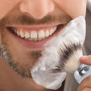 Soft Bristle Shaving Brush Knot Beard Wet Shaving Men's Grooming Clean Tool Chrome Handle