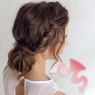 Elegant Frosted Hair Clips for Home Gradient Pink 1 Pc