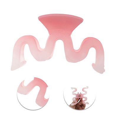Elegant Frosted Hair Clips for Home Gradient Pink 1 Pc