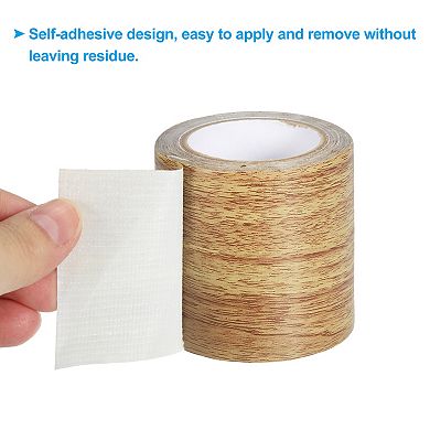 Wood Grain Repair Tape 3.15"x30', Self Adhesive Realistic Textured Repair Tape Patch 2 Pcs