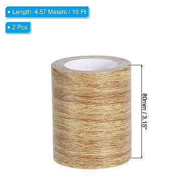 Wood Grain Repair Tape 3.15"x30', Self Adhesive Realistic Textured Repair Tape Patch 2 Pcs