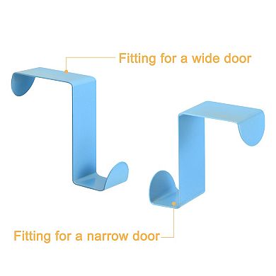 Over the Door Hooks, 4pcs - Stainless Steel Door Hangers Hooks, S-shaped Double Hooks