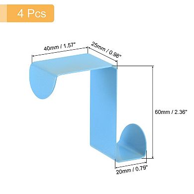 Over the Door Hooks, 4pcs - Stainless Steel Door Hangers Hooks, S-shaped Double Hooks