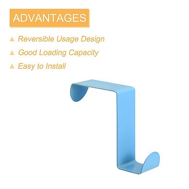 Over the Door Hooks, 4pcs - Stainless Steel Door Hangers Hooks, S-shaped Double Hooks