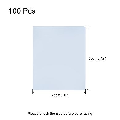100 Pcs 12x10 Inch Shrink Wrap Bags, Blue Clear Heat Shrink Wrap
