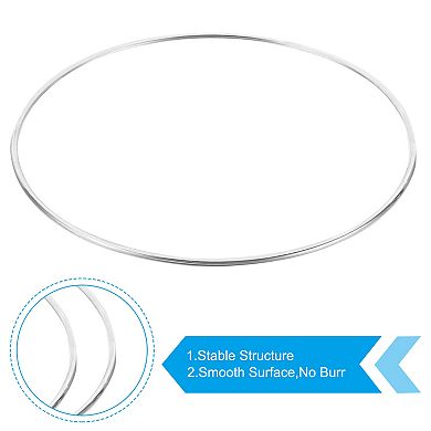 5.5 Inch Dream Catcher Rings, 20 Pcs Metal Macrame Wreath, Silver Tone