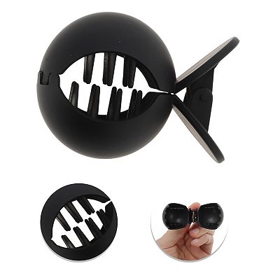 Grace Frosted Circle Hair Clips for Home Black 1 Pc