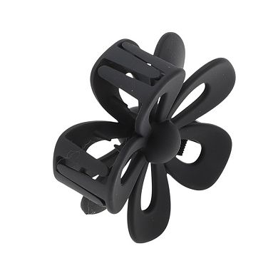 Frosted Flower Hair Clips for Home Black 1 Pc