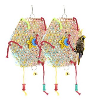 2 pc Bird Parrot Toys, Bird Hanging Foraging Shredder Toys, Bird Toys, Bird Cage Accessories