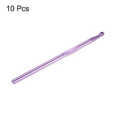 Aluminum Crochet Hook Knitting Needles for DIY Craft Yarn 10Pcs