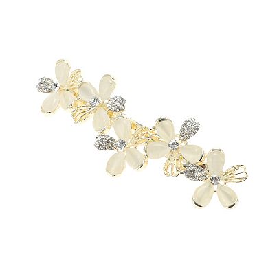 Daylily Flower French Barrette Hair Clips for Home Beige 1 Pc