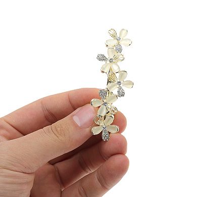 Daylily Flower French Barrette Hair Clips for Home Beige 1 Pc