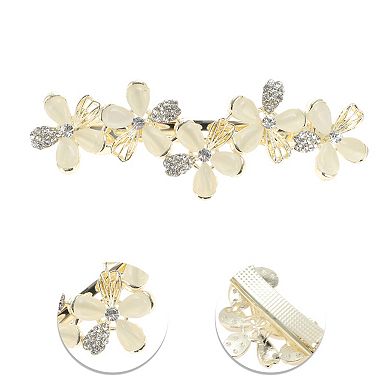 Daylily Flower French Barrette Hair Clips for Home Beige 1 Pc