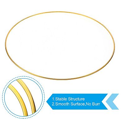 12" Dream Catcher Rings, 6 Pcs Metal Macrame Wreath Floral Round Ring Hoop