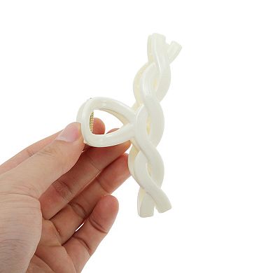 Cable Hair Clips for Home White 1 Pc