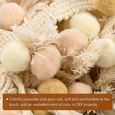 5 Yards Pom Pom Ball Fringe Trim, Ribbon Sewing DIY Crafts Accessory for Decoration, Beige