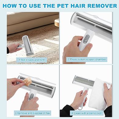 Pet Hair Removal Tool, Lint Roller for Pet Hair, Carpet Rake, Pet Hair Remover Roller