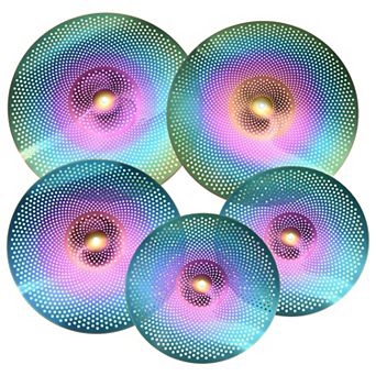 Mute Cymbal Set 14Inch/16Inch/18Inch/20Inch Low Volume Practice Cymbal with Bag (Pack of 5)