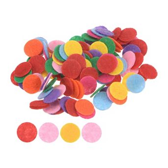 200 pc Round Felt Circles, 3/8" Pre Cut Felt Craft Pads Non-Woven Mini Felt Fabric Circles