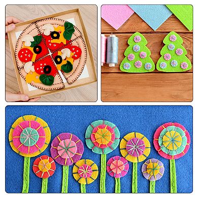 200 Pcs Round Felt Circles, 3/8" Pre Cut Felt Craft Pads Non-Woven Mini Felt Fabric Circles