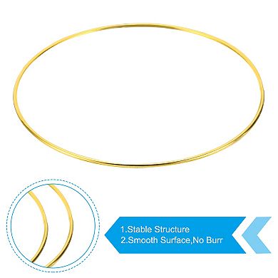 6.3" Dream Catcher Rings, 6 Pcs Metal Macrame Wreath Floral Round Ring Hoop