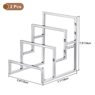 Clutch Purse Display Stand 3 Layer Wallet Display Rack Metal Clutch Holder Riser 2 Pcs