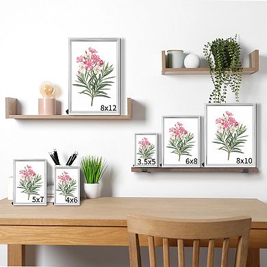 Smooth Metal Picture Frame Photo, Horizontal and Vertical Photo Formats Office Home Tabletop 6"x8"