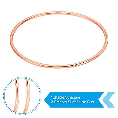 3.1" Dream Catcher Rings, 10 Pcs Metal Macrame Wreath Floral Round Ring Hoop Rose Gold