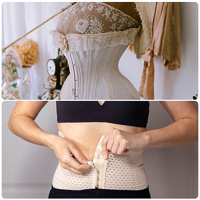 5 Set Corset Busk, 8,10,11,12,14 Inch White Steel Boning Support with Silver Buttons Spring Steel