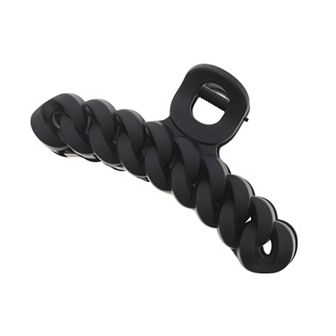 Frosted Chain Hair Clips for Home Black 1 pc
