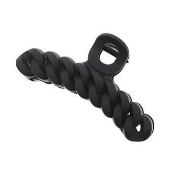 Frosted Chain Hair Clips for Home Black 1 pc