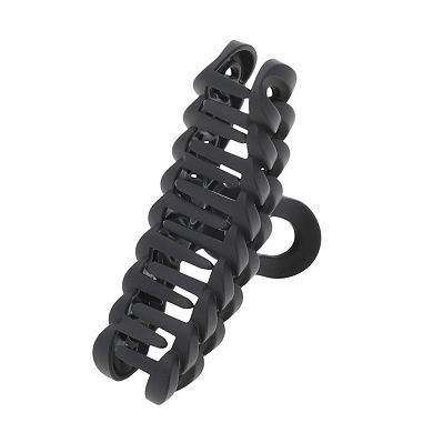 Frosted Chain Hair Clips for Home Black 1 Pc