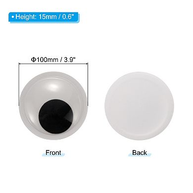 Wiggly Eyes with Self-Adhesive Googly Eyes 8Pcs Sticky Wiggle Fake Eyeball Plastic Eyes 3.9"