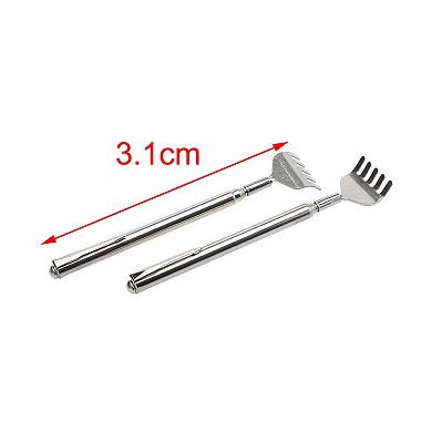 2 Pieces 51cm Long 5 Sections Stainless Steel Telescopic Back Scrather