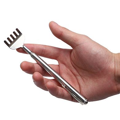 2 Pieces 51cm Long 5 Sections Stainless Steel Telescopic Back Scrather