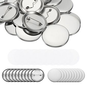 1.3 Inch Button Making Supplies, 200 pc Round Badge Blank Button, Button Parts for Button Maker