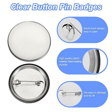 1.3 Inch Button Making Supplies, 200 Pcs Round Badge Blank Button, Button Parts for Button Maker