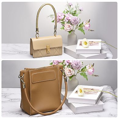 Leather Purse Strap, 60cm/23.6" PU Braided Purse Replacement Handle